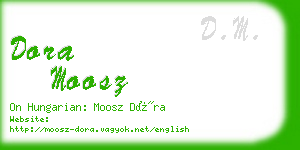 dora moosz business card